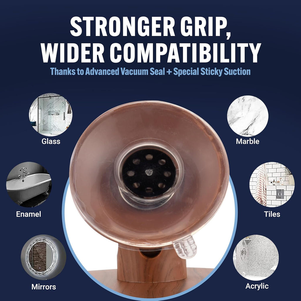 MIRRORVANA Fogless Shower Mirror for Shaving - Shatterproof Surface, Upgraded Suction Cup, and 360° Swivel Design - 6.3" x 6.3" (Bamboo Print)