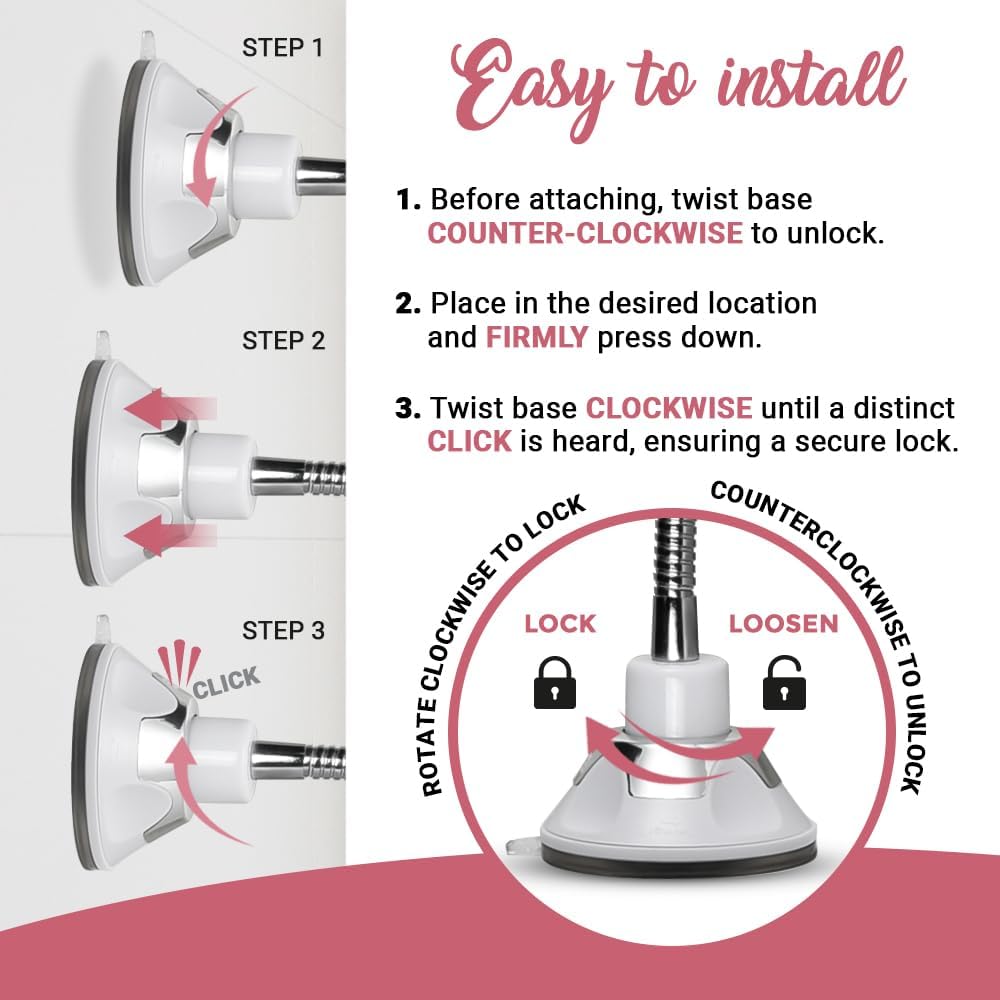MIRRORVANA 10X Magnifying Makeup Mirror - Flexible Design with Adjustable Gooseneck and Suction Cup, 2-in-1 Tabletop and Wall-Mounted for Vanity or Bathroom Use - 6.3" x 6.3" (Square)