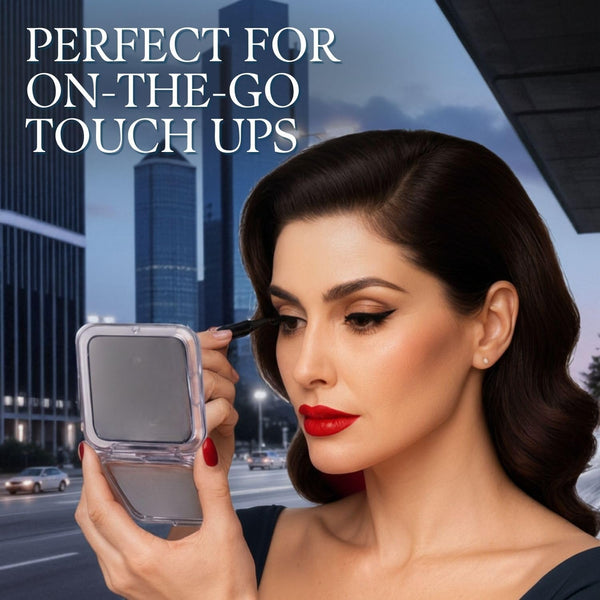 15X Magnifying Travel Mirror, Compact & Foldable, 3.3