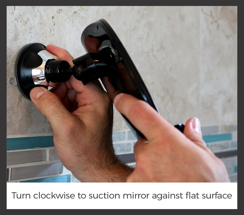 MIRRORVANA Fogless Shower Mirror for Shaving with Razor Holder, Upgraded Suction, Anti Fog Shatterproof Surface and 360° Swivel, 8-Inch