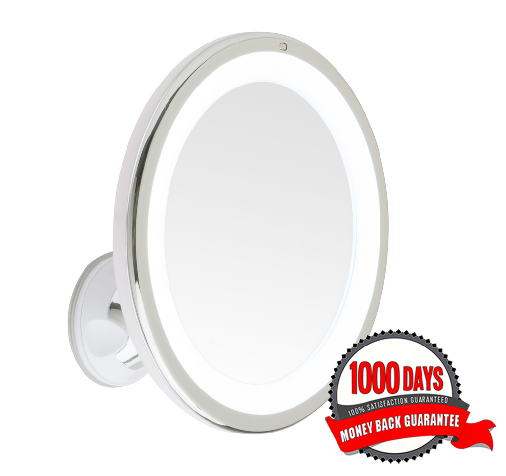 Mirrorvana 8-Inch Lighted Magnifying Makeup Mirror, 5X Magnification