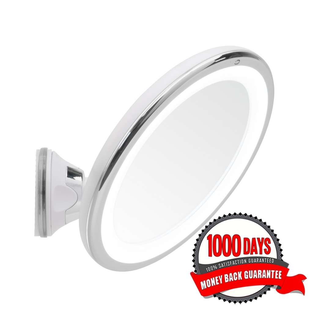 Mirrorvana 8-Inch Lighted Magnifying Makeup Mirror, 5X Magnification