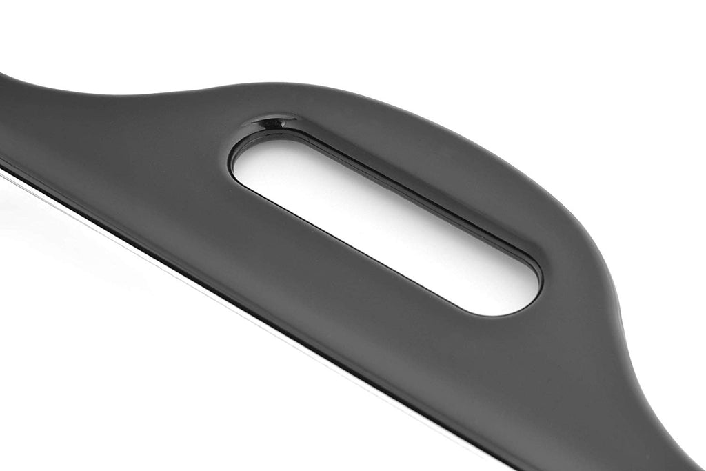 Mirrorvana X-Large Barber Hand Mirror with Comfy Grip Twin Handles - Black (14" x 8.5")