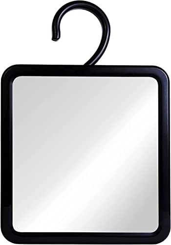 MIRRORVANA Fogless Shower Mirror for Shaving with Hook for Hanging and Anti Fog Surface, Fill Back Chamber/Reservoir with Hot Water for Fog Free Shave (Real Glass)