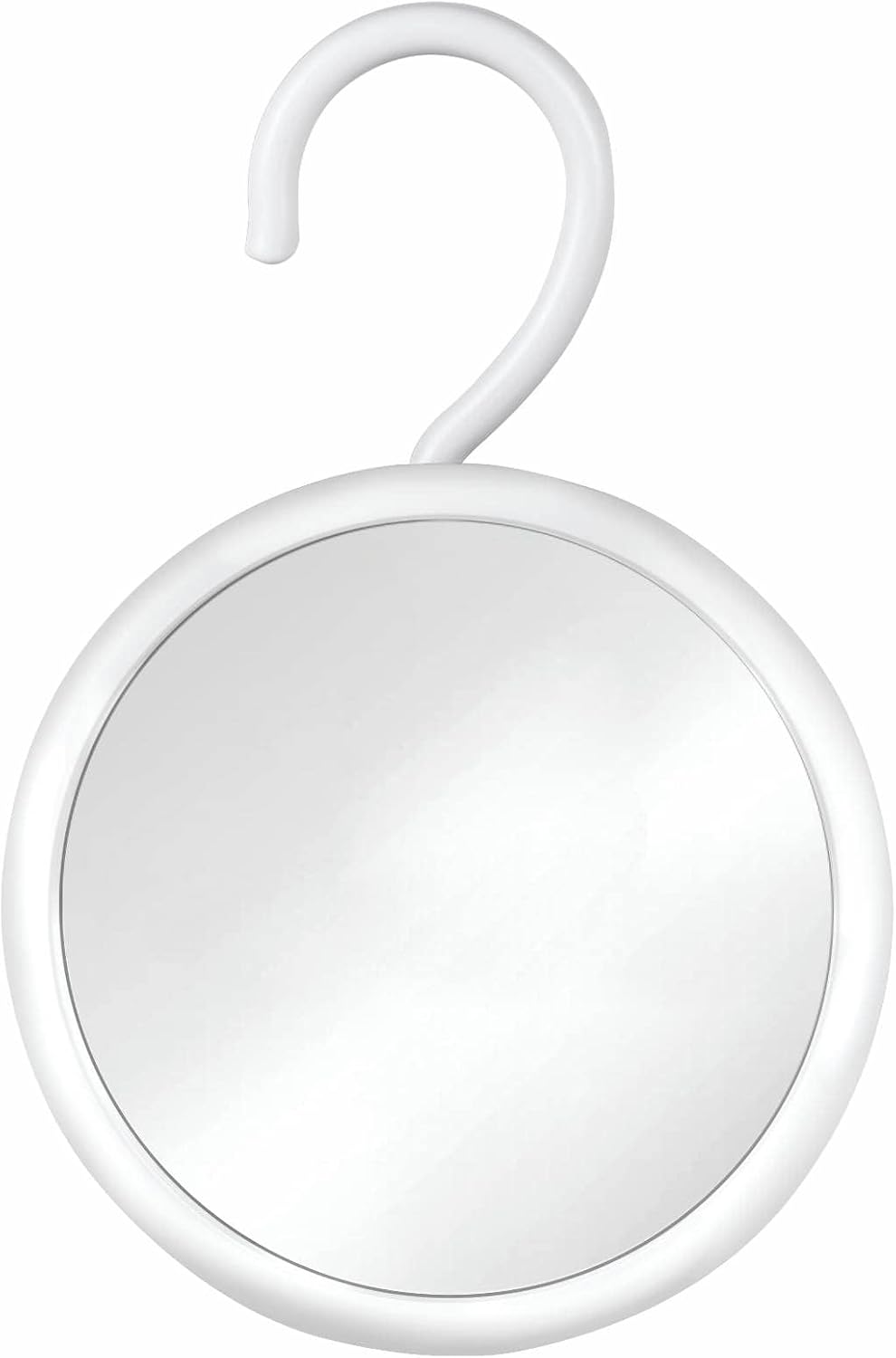 Round Hangable Fogless Shower Mirror (White) - MVCFHK67A1X - 60 Units Per Carton
