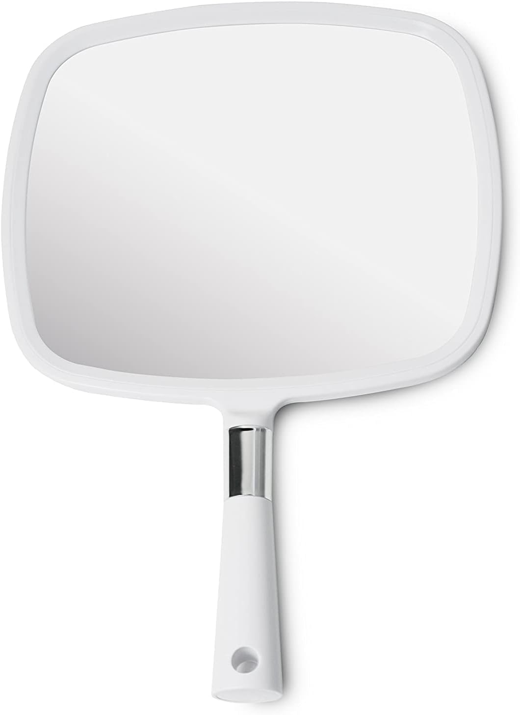 Large Hand Mirror with Comfy Handle, Pack of 5 (White)
