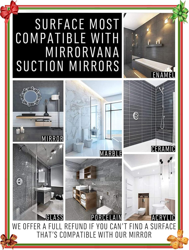 Fogless Shower Mirror with 360° Flexible Gooseneck (Transparent) - MVM7A7X - Case Pack of 36