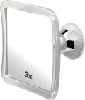 3X Magnifying Fogless Shower Mirror with Suction Mount (Transparent)