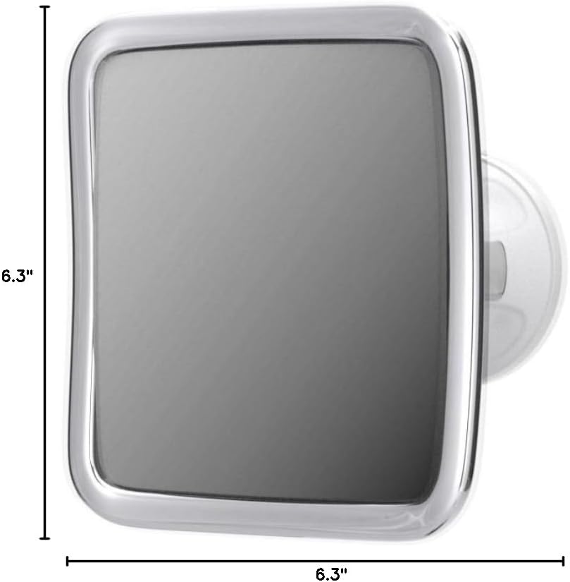 3X Magnifying Fogless Shower Mirror with Suction Mount (Transparent)