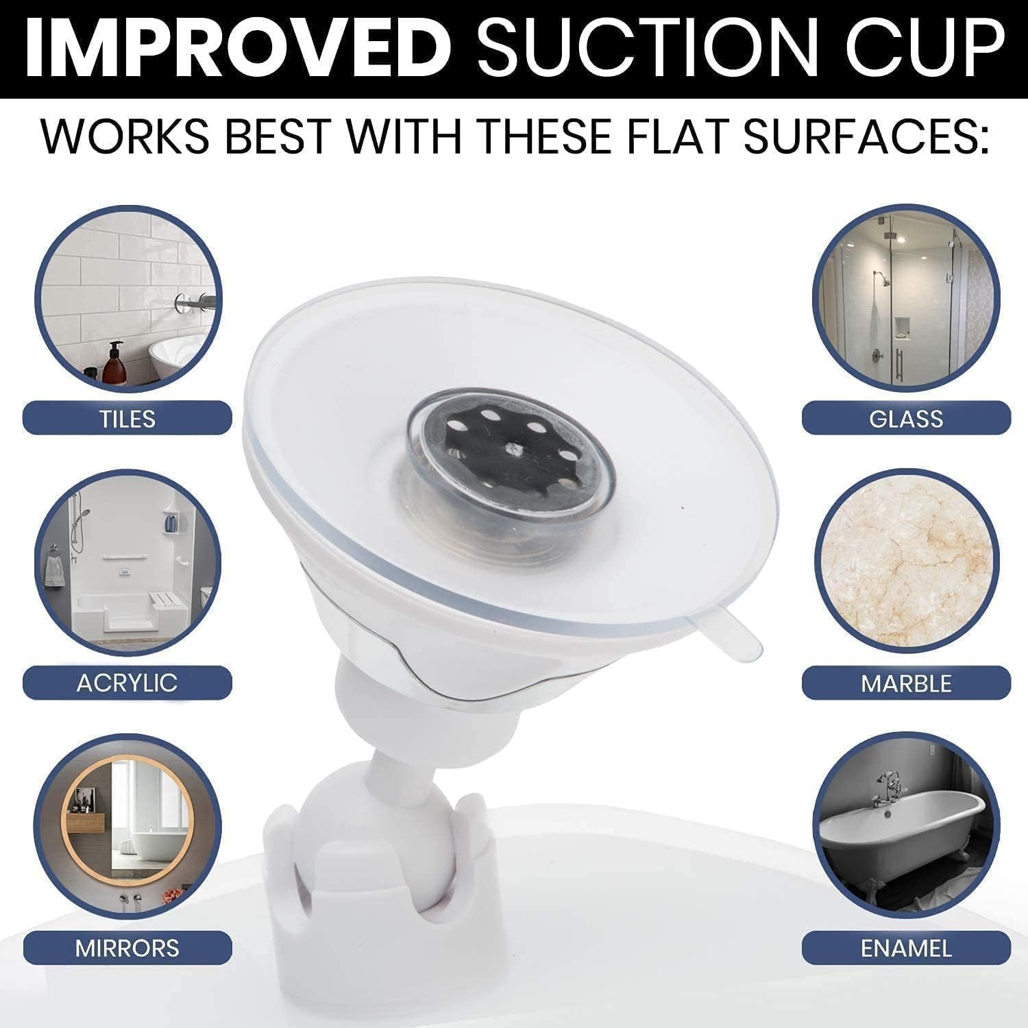 3X Magnifying Fogless Shower Mirror with Suction Mount (Transparent)