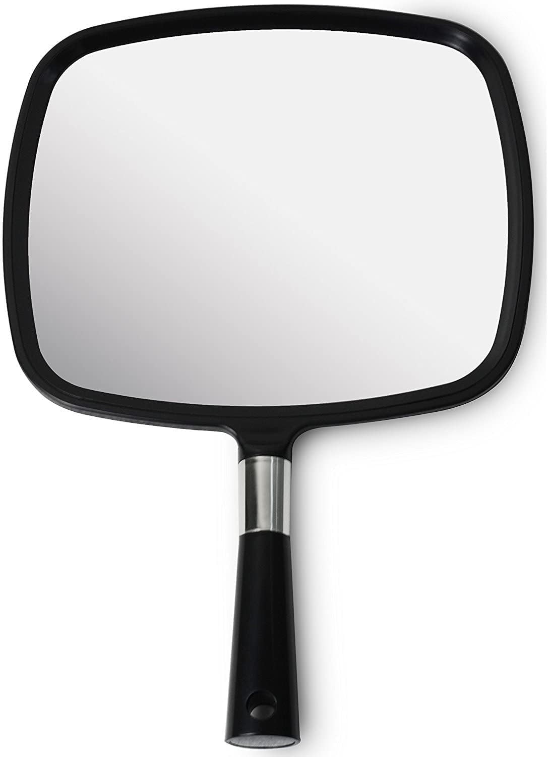 Large Hand Mirror with Comfy Handle, Pack of 5 (Black)
