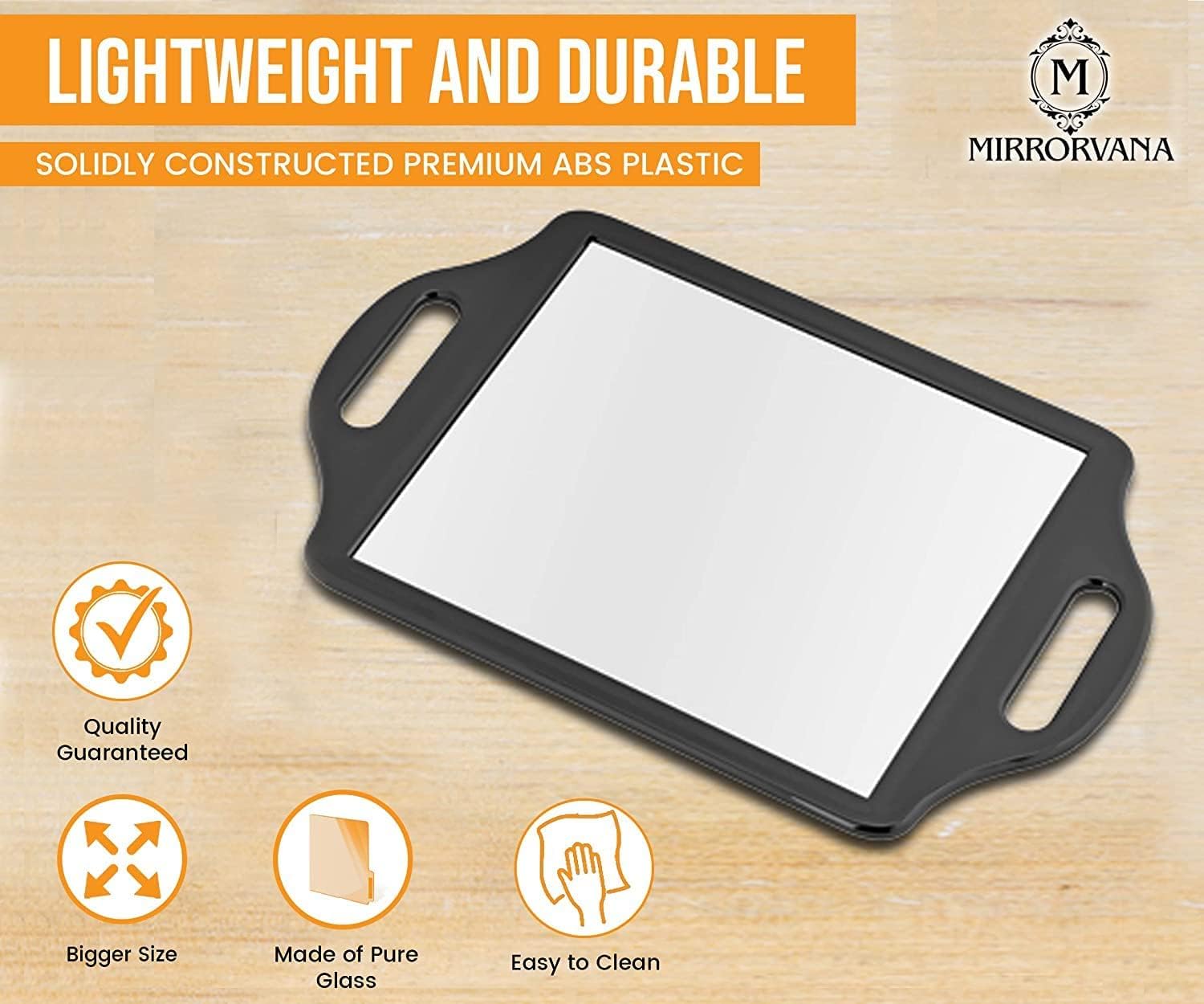 Extra-Large Barber Hand Mirror with Double Comfy Handles - MVBLTHB1X - 16 Units Per Carton
