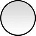 Small Fogless Shower Mirror with Dual Suction Cups and Adhesive Hook (Black)
