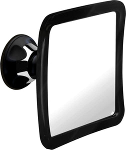 Fogless Shower Mirror for Shaving with Suction Mount (Black)