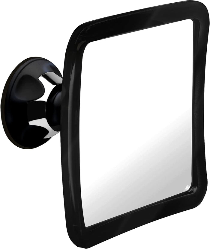 Fogless Shower Mirror for Shaving with Suction Mount (Black)