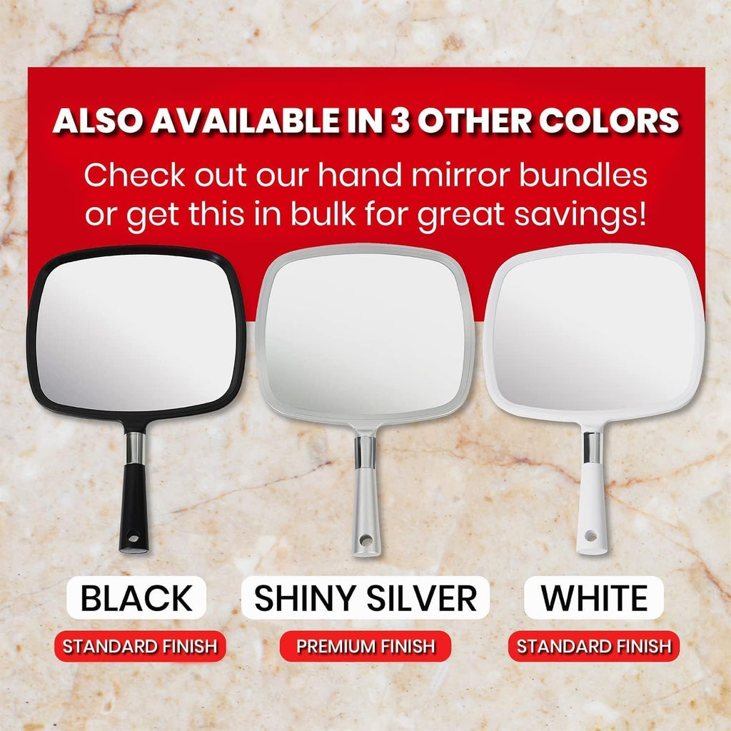 Large Hand Mirror with Comfy Handle (Red) - MVHH79RR1X - Case Pack of 28