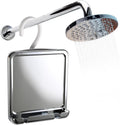 Hangable Fogless Shower Mirror with Real Glass Surface and Razor Holder (Chrome)