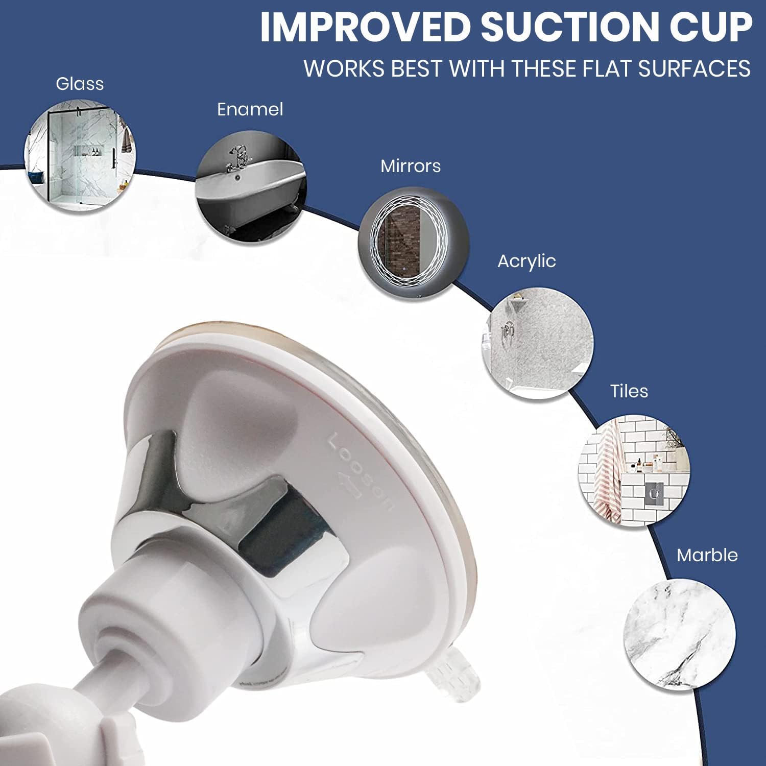 Round Fogless Shower Mirror with Suction Mount (Chrome) - MVCF67CH1X - 36 Units Per Carton