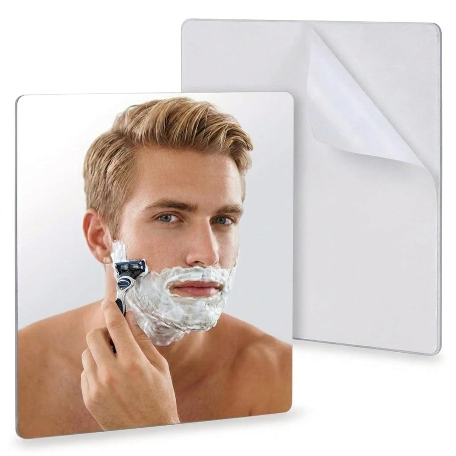 Sticky 3M Adhesive Anti-Fog Shaving Mirror (Square) - MVSSKF53AA1X - 54 Units Per Carton