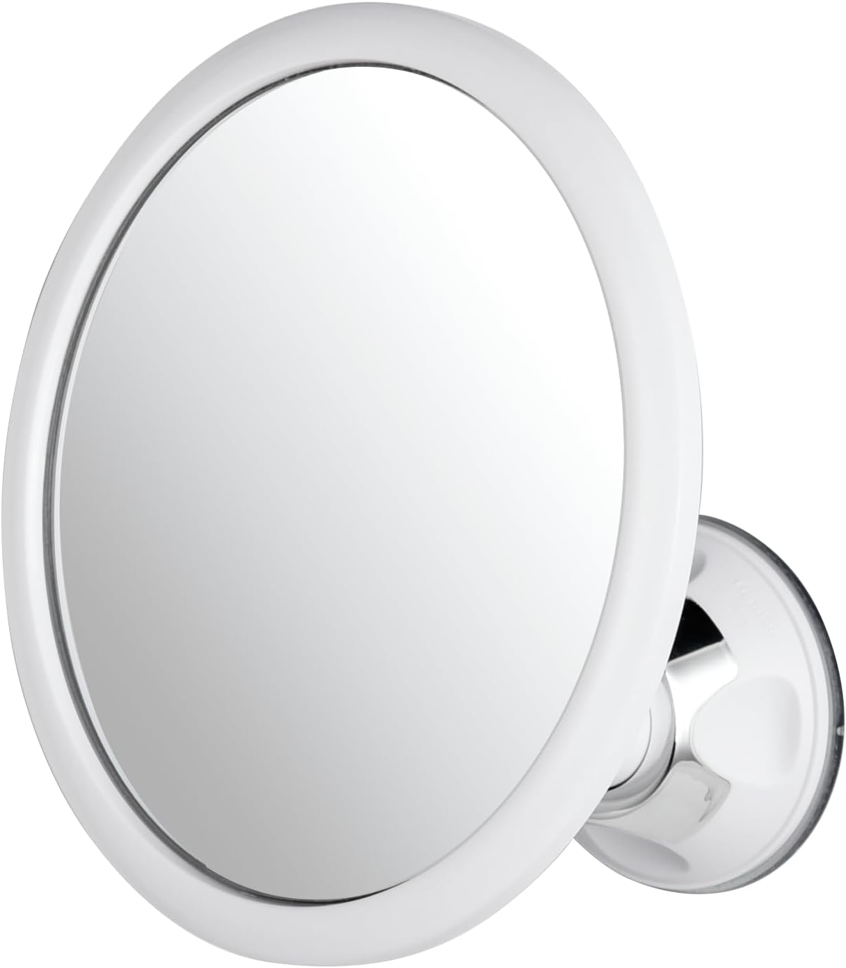Round Fogless Shower Mirror with Suction Mount (White) - MVCF67WH1X - 36 Units Per Carton