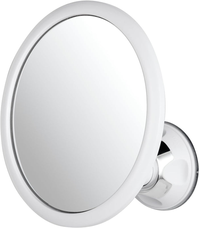 Round Fogless Shower Mirror with Suction Mount (White) - MVCF67WH1X - 36 Units Per Carton