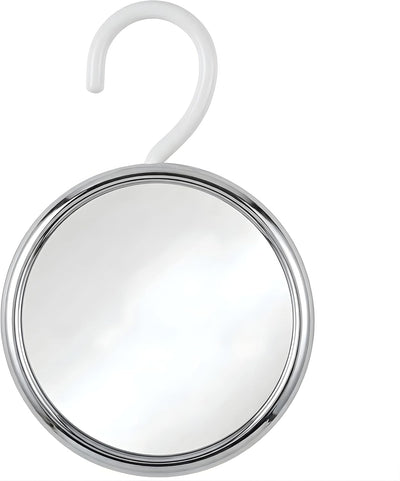 Hangable Fogless Shower Mirror, 360° Swivel Hook, 6.7" (Chrome)