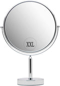 XXLarge Oversized 11-Inch Tabletop Makeup Mirror with 3X/1X Magnification (Chrome)