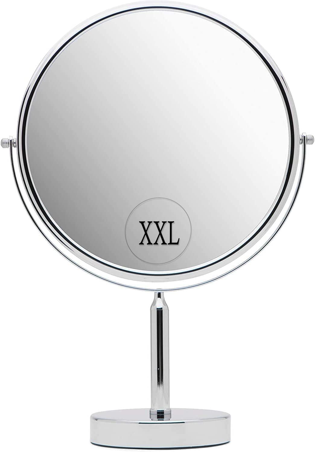 XXLarge Oversized 11-Inch Tabletop Makeup Mirror with 3X/1X Magnification (Chrome)