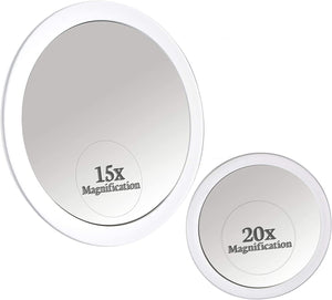 15X & 20X Magnifying Makeup Mirror Set