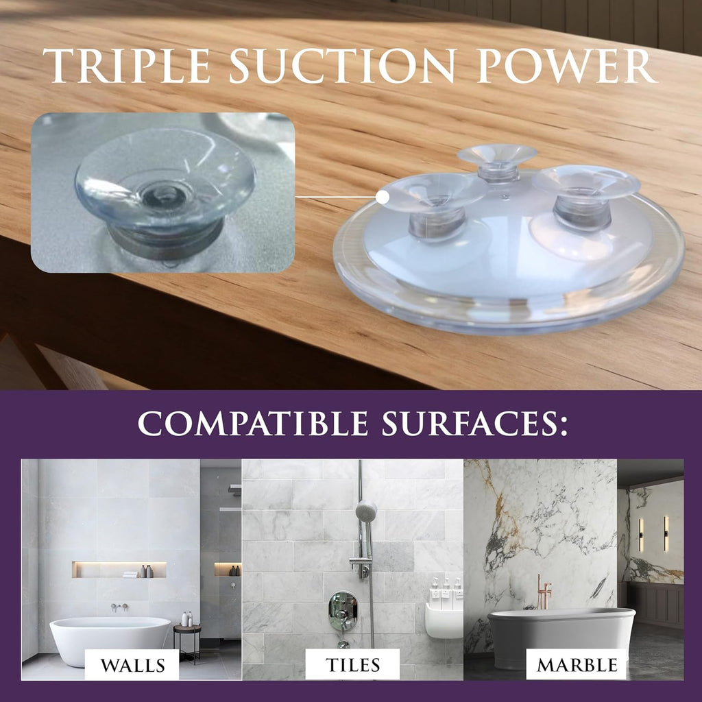 Mirrorvana 15X & 20X Spot Magnifying Mirror Set with Suction Cups - Compact & Travel Ready - 6-Inch & 4-Inch Diameter