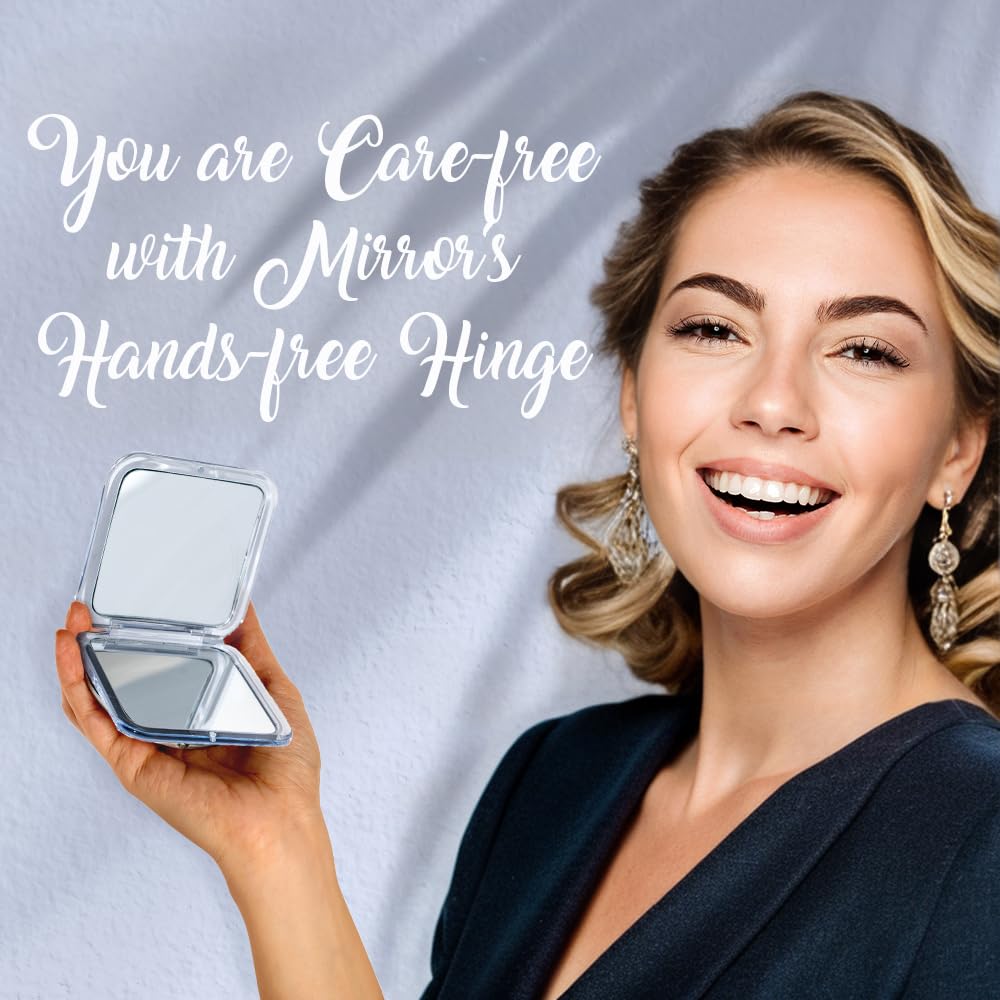 20X Square Magnifying Compact Mirror (Silver)