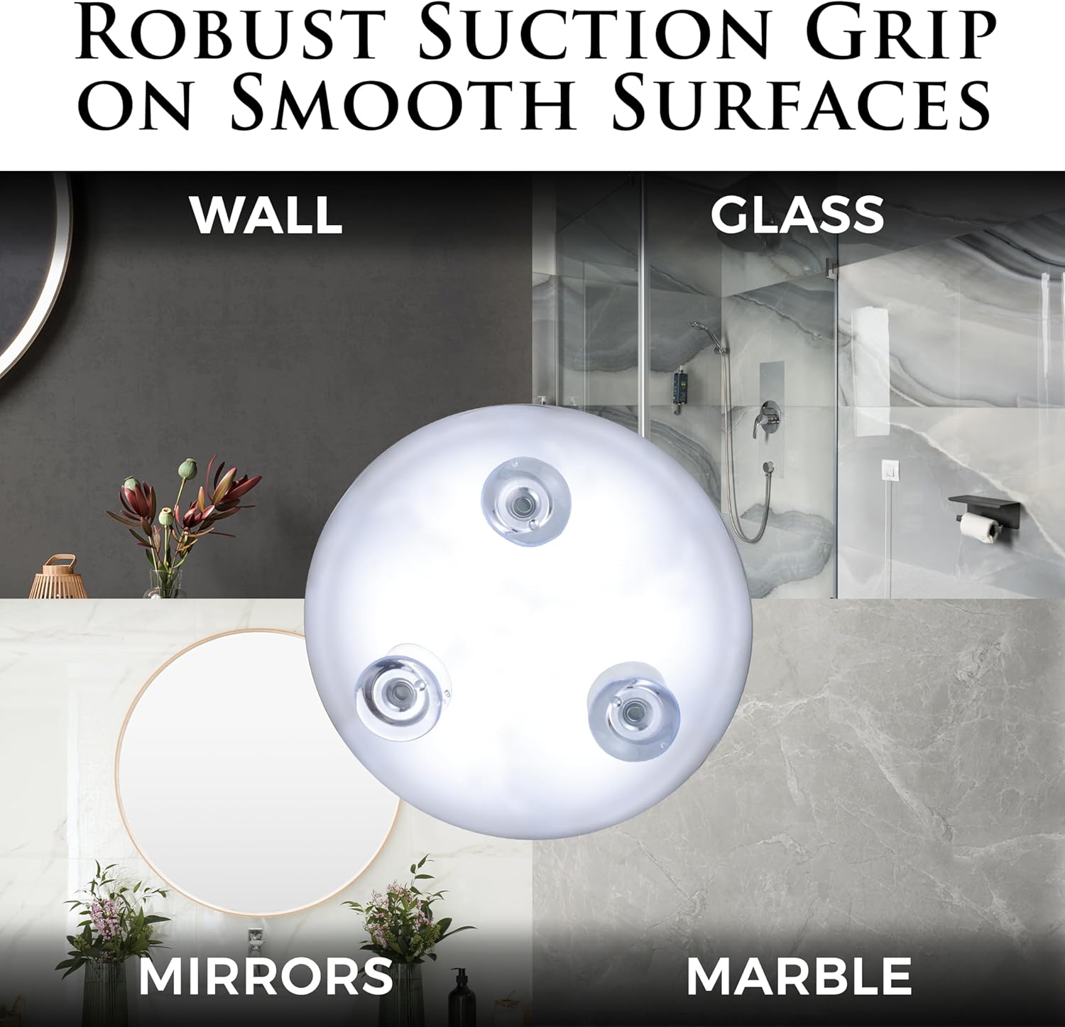 30X Magnifying Makeup Mirror with Suction Cups (Chrome)