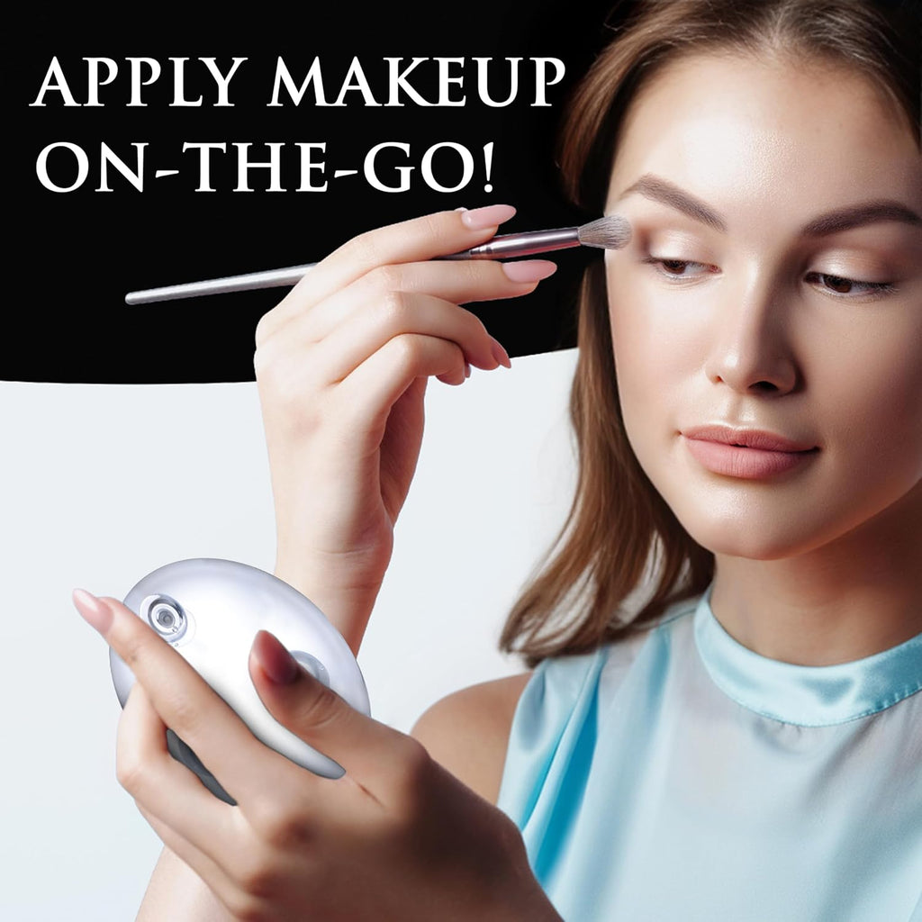 MIRRORVANA Mega-Powerful 30X Magnifying Makeup Mirror - Stick On, Ultra Portable Travel Cosmetic Mirror for Precise Makeup and Grooming, 6-inch (Chrome)