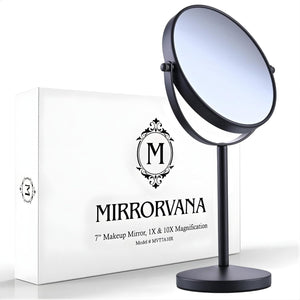 Double-Sided 10X/1X Tabletop Makeup Mirror in Gift Box, 7