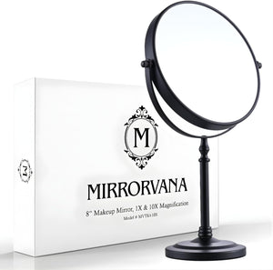 Double-Sided 10X/1X Tabletop Makeup Mirror in Gift Box, 8