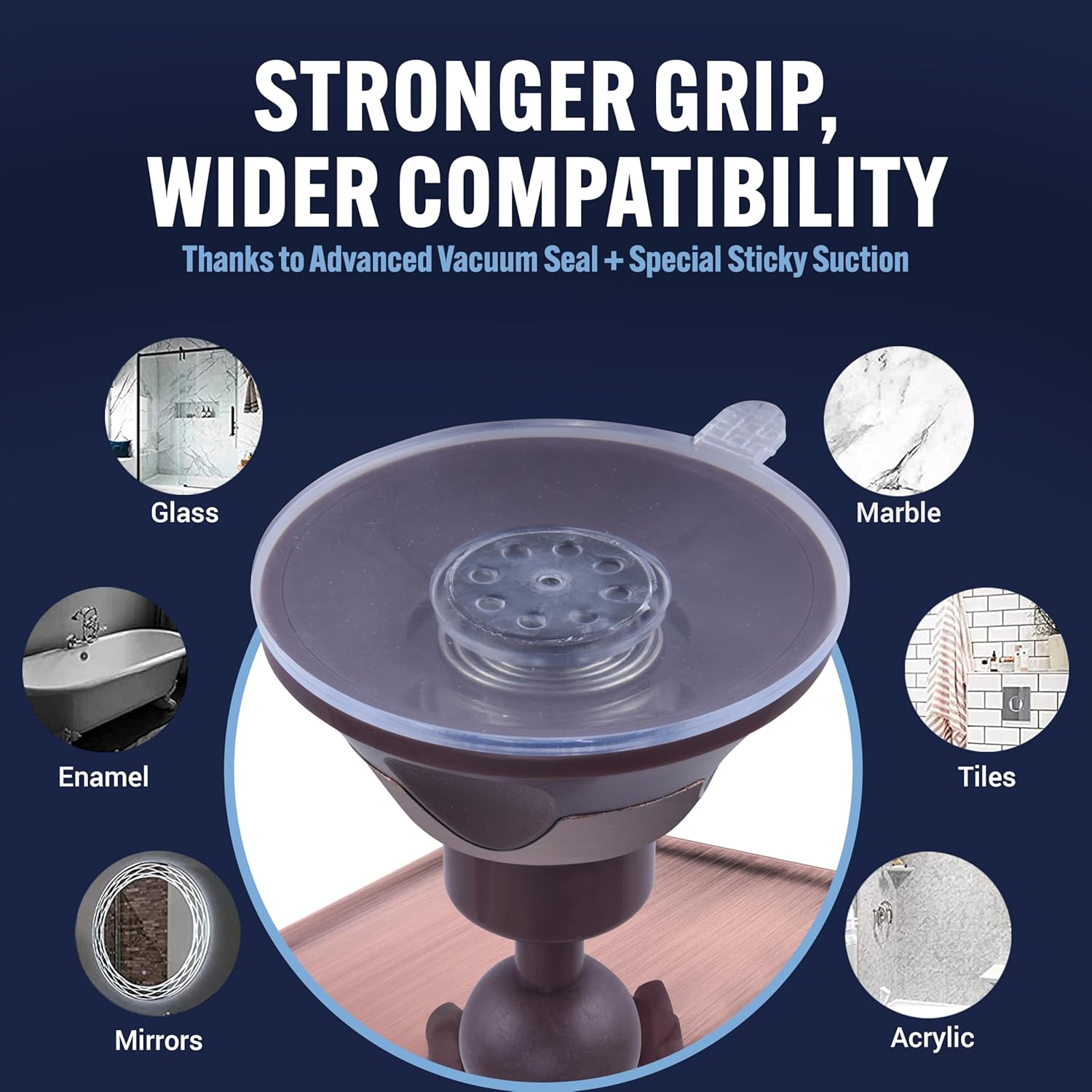 Fogless Shower Mirror for Shaving with Suction Mount (Bronze)