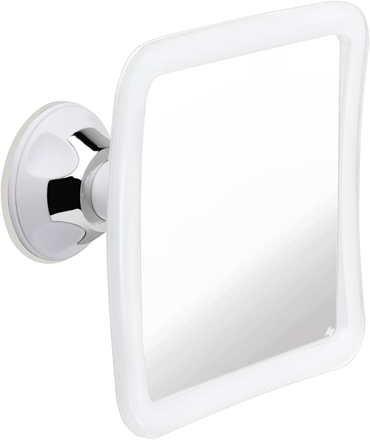 Fogless Shower Mirror for Shaving with Suction Mount (Pure White)