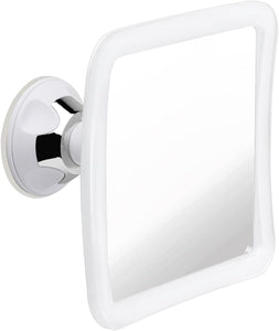 Fogless Shower Mirror for Shaving with Suction Mount (Pure White)