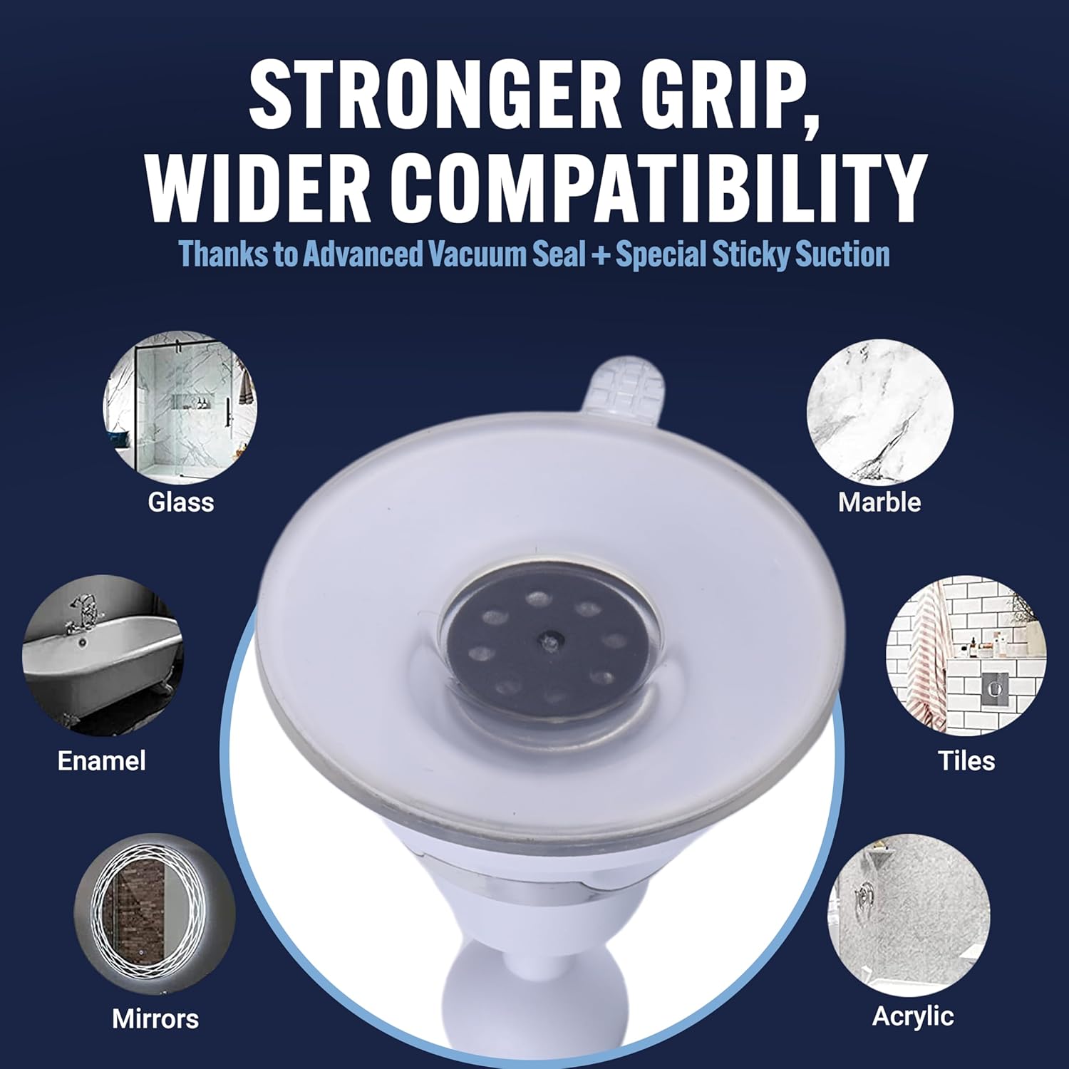 Fogless Shower Mirror for Shaving with Suction Mount (Pure White)