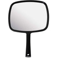 Portable Hand Mirror with Flat Handle (Black)