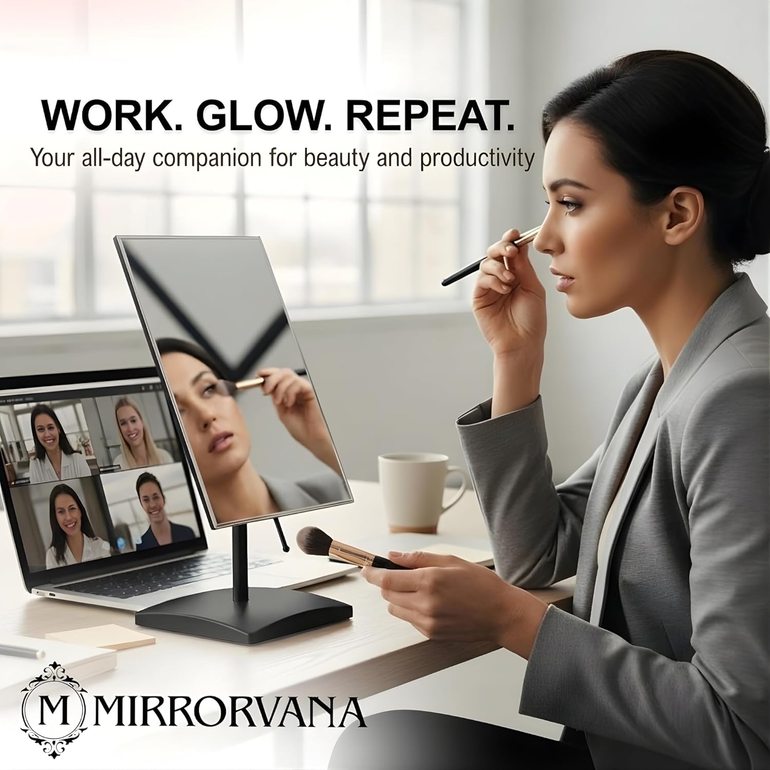 Rectangular Countertop Mirror (Black) - MVT798BK1X - 8 Units Per Carton