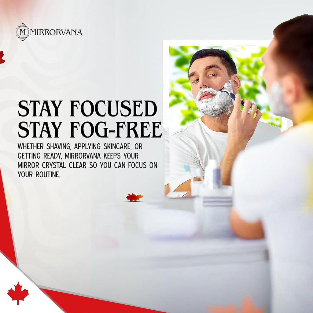 MIRRORVANA Anti Fog Spray for Shower Mirror (1 Bottle) - Maintains Fog Free Bathroom Shaving Mirrors for Men and Women - Long-Lasting Protection from Fogging for a Crystal Clear Reflection (7 ml)