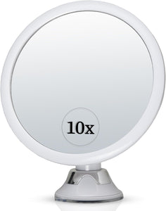 10X Magnifying Makeup Mirror with Suction Cup (Round)