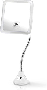 10X Magnifying Makeup Mirror with Flexible Gooseneck (Square)