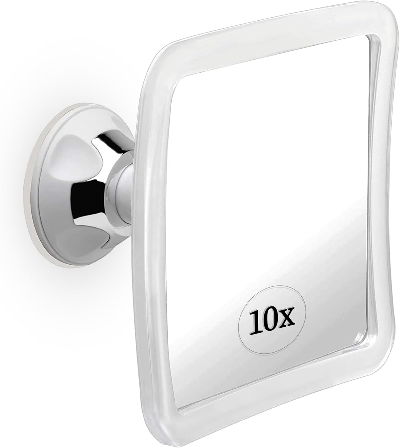 10X Magnifying Makeup Mirror with Suction Cup (Square)