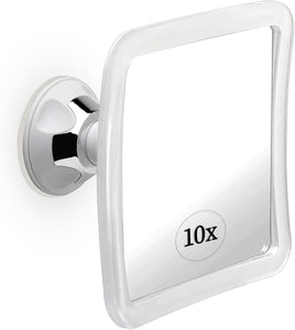 10X Magnifying Makeup Mirror with Suction Cup (Square)