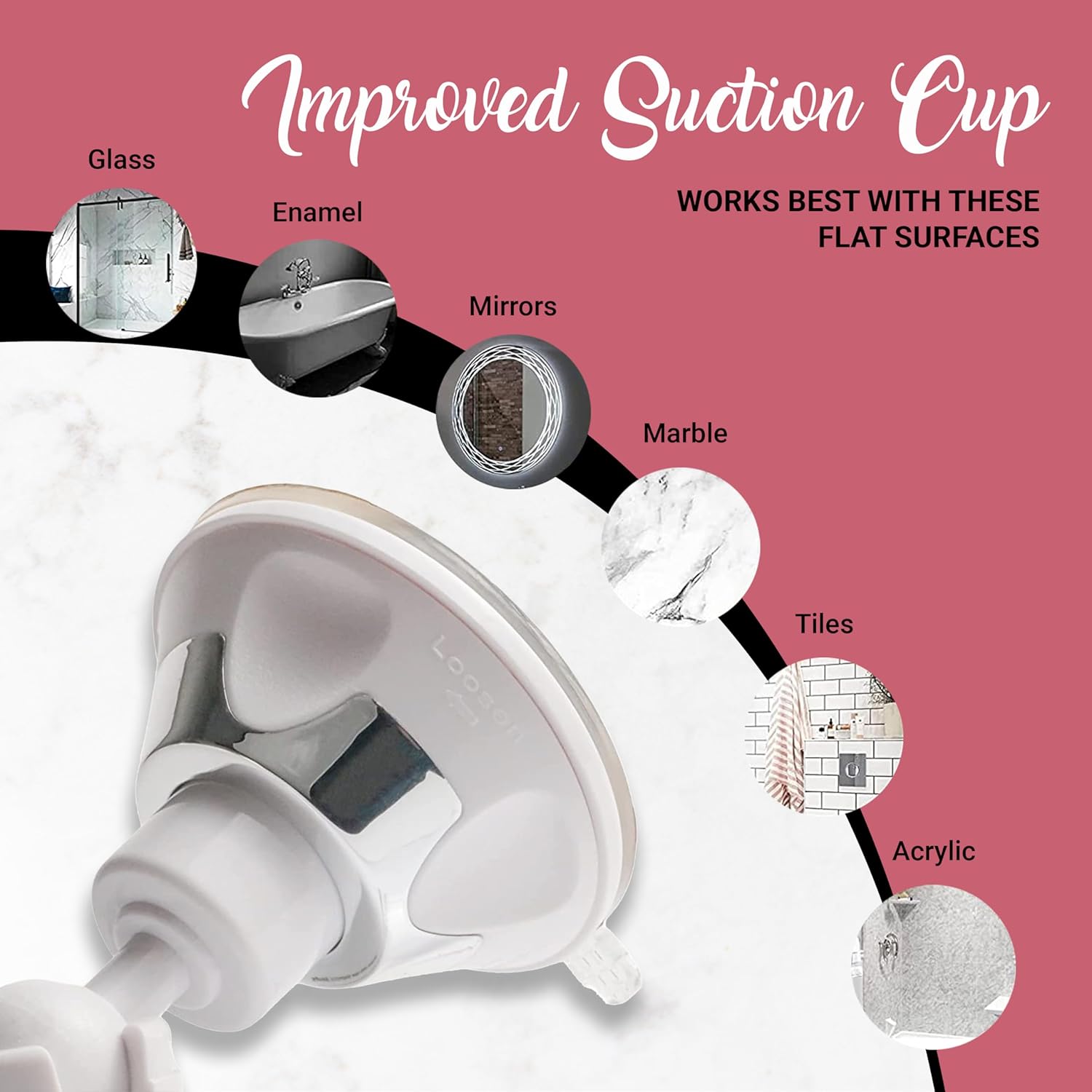 10X Magnifying Makeup Mirror with Suction Cup (Square)