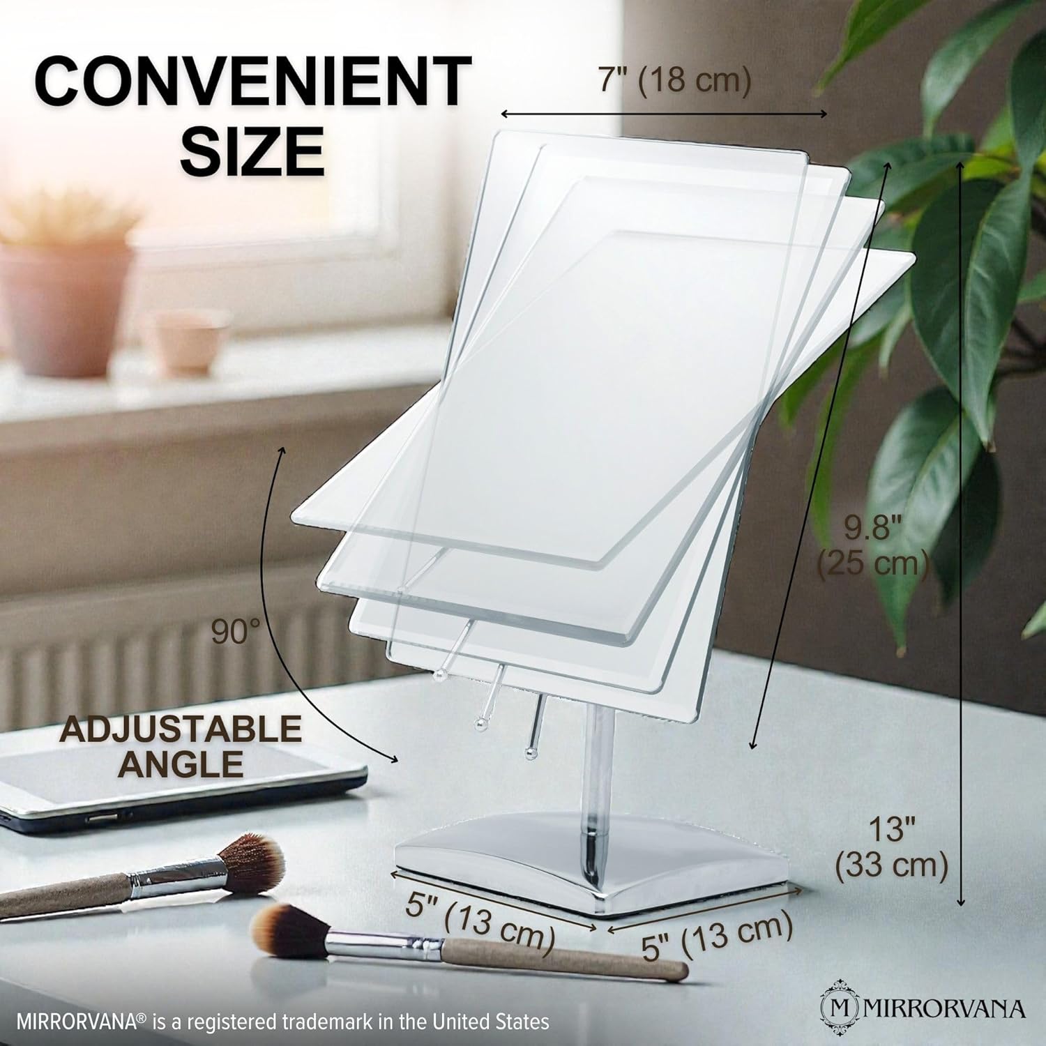 Rectangular Countertop Mirror (Chrome) - MVT798A1X - 8 Units Per Carton