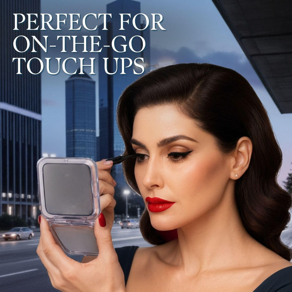 15X Square Magnifying Compact Mirror (Silver)