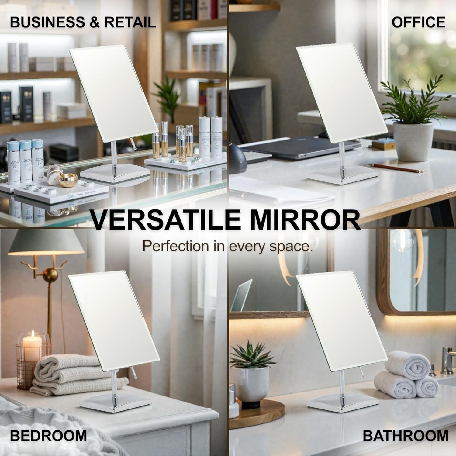 Rectangular Countertop Mirror (Chrome) - MVT798A1X - 8 Units Per Carton